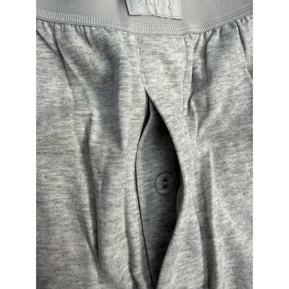 Skims Lounge Pants Womens XL Light Heather Grey Boyfriend Loose Modal Pockets - Picture 4 of 9